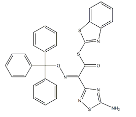 CAS 209467-59-4 (2Z)-2-(5-amino-1,2,4-tiadiazol-3-il)-1-(1,3-benzotiazol-2-ilszulfanil)-2-[(trifenil-metoxi)imino]etán-1-on