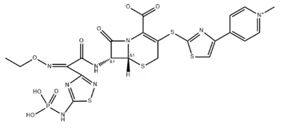 CAS: 229016 - 73 - 3 piridiniumM, 4 - [2 - [(6R,7R) - 2 - karboxi - 7 - [(2Z) - (etoxiimino)[5 - (foszfonoamino) - 1,2,4 - tiadiazol-{1}-{1}-tiadiazol-{1} Oxo - 5 - Thia - 1 - Azabicyclo[4.2.0]oct - 2 - En - 3 - Yl]thio] - 1 - Metil - Piridinium belső só