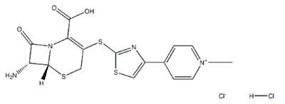 CAS: 400827-64-7 7  - Amino - 3 - [4 - (piridin - 2 - tiazol-szulfon gyök)] - 3 - Cefem - 4 - karbonsav · 2HCl